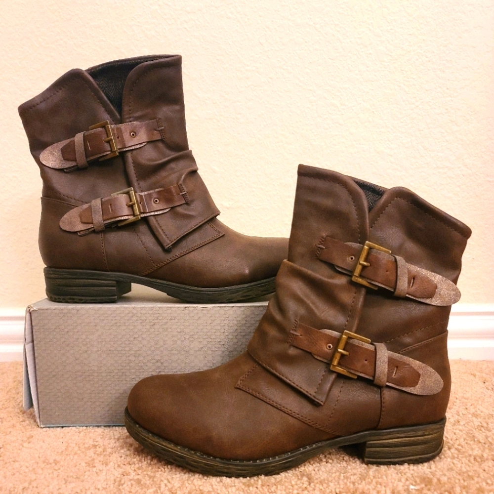 Jellypop Velamie Brown Boot with glitter buckle